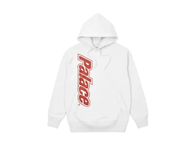 PALACE LOWERCASE FONT HOOD "White"