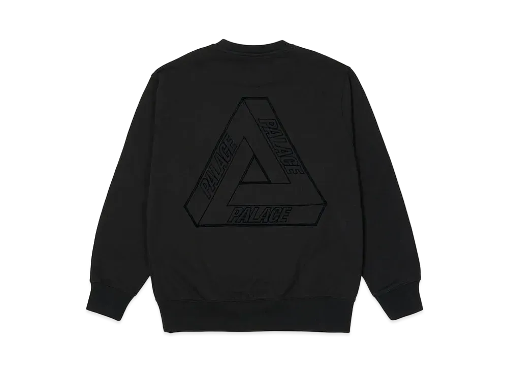 PALACE TRI-STITCH CREW "Black"