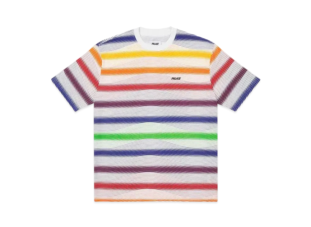 パレス ウェイビー ストライプ T-シャツ "ホワイト"