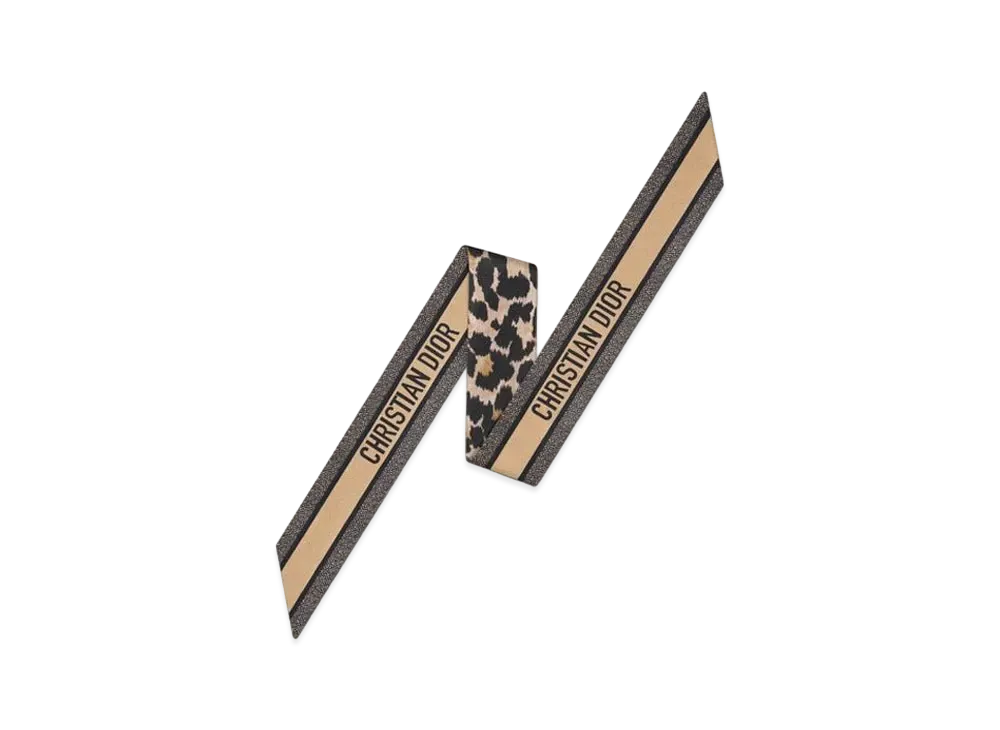 Dior Mizza Mitzah Scarf Silk Twill "Beige/Multicolor"