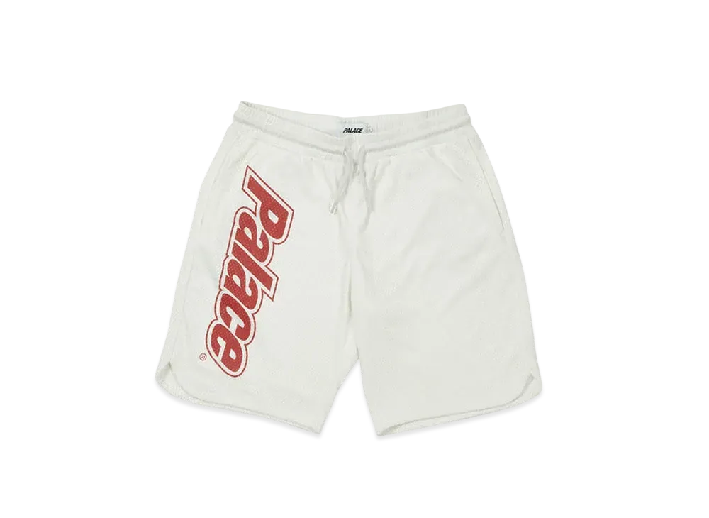 PALACE LOWERCASE FONT SHORTS "White"