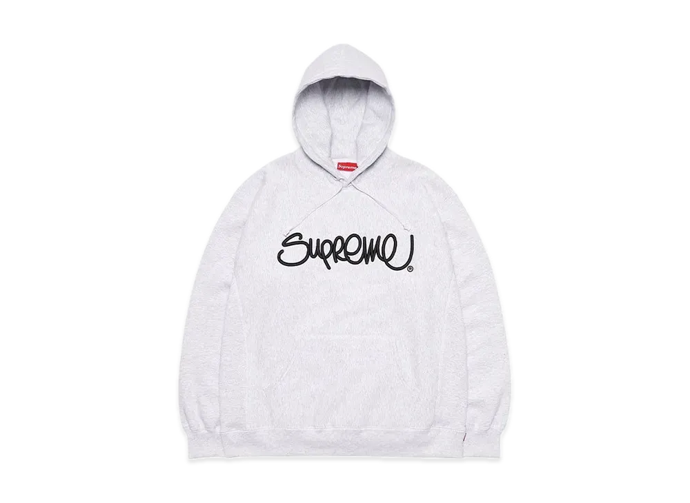 シュプリーム レイズド ハンドスタイル フーディー スウェットシャツ "アッシュ グレー"