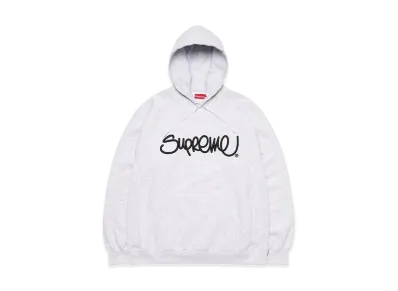 Supreme Raised Handstyle Hooded Sweatshirt "Ash Grey"