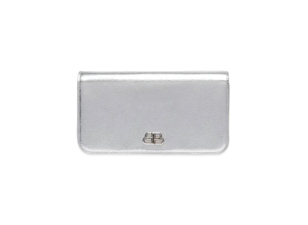 BALENCIAGA BB Thin Money Wallet ”Silver”