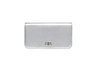 BALENCIAGA BB Thin Money Wallet ”Silver”