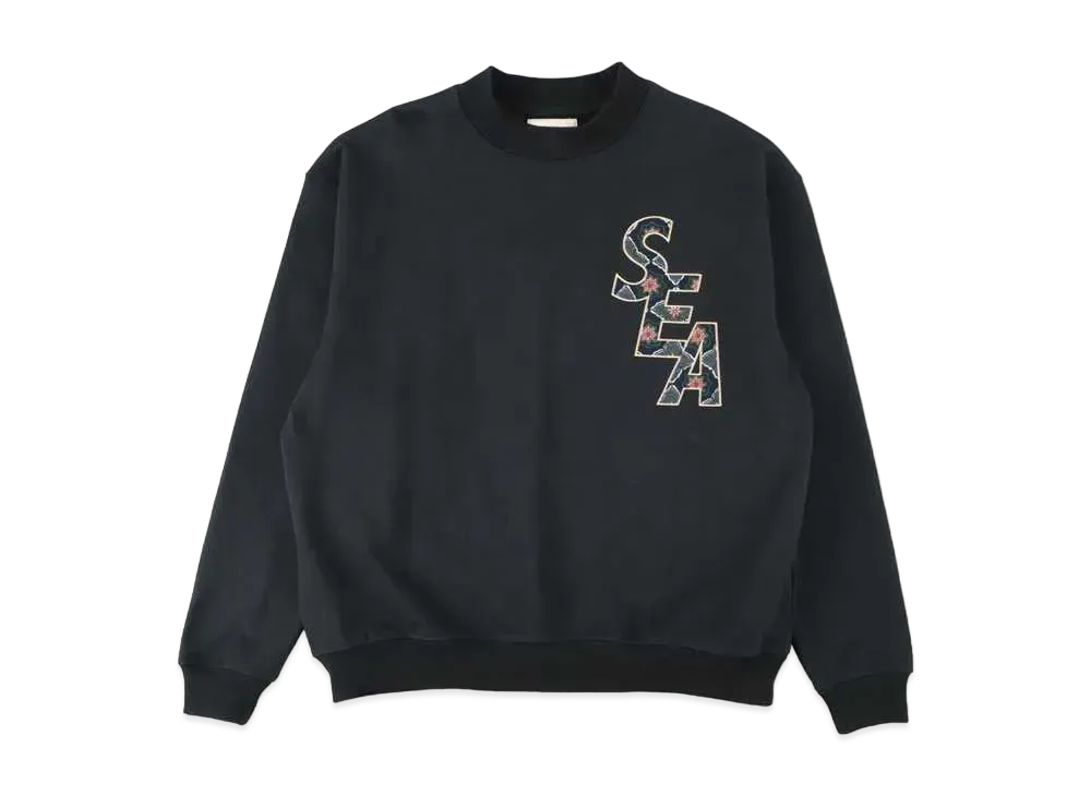 WIND AND SEA S_E_A (PATTERN) CREW NECK "Black"