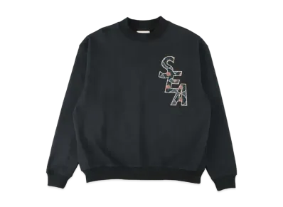 WIND AND SEA S_E_A (PATTERN) CREW NECK "Black"
