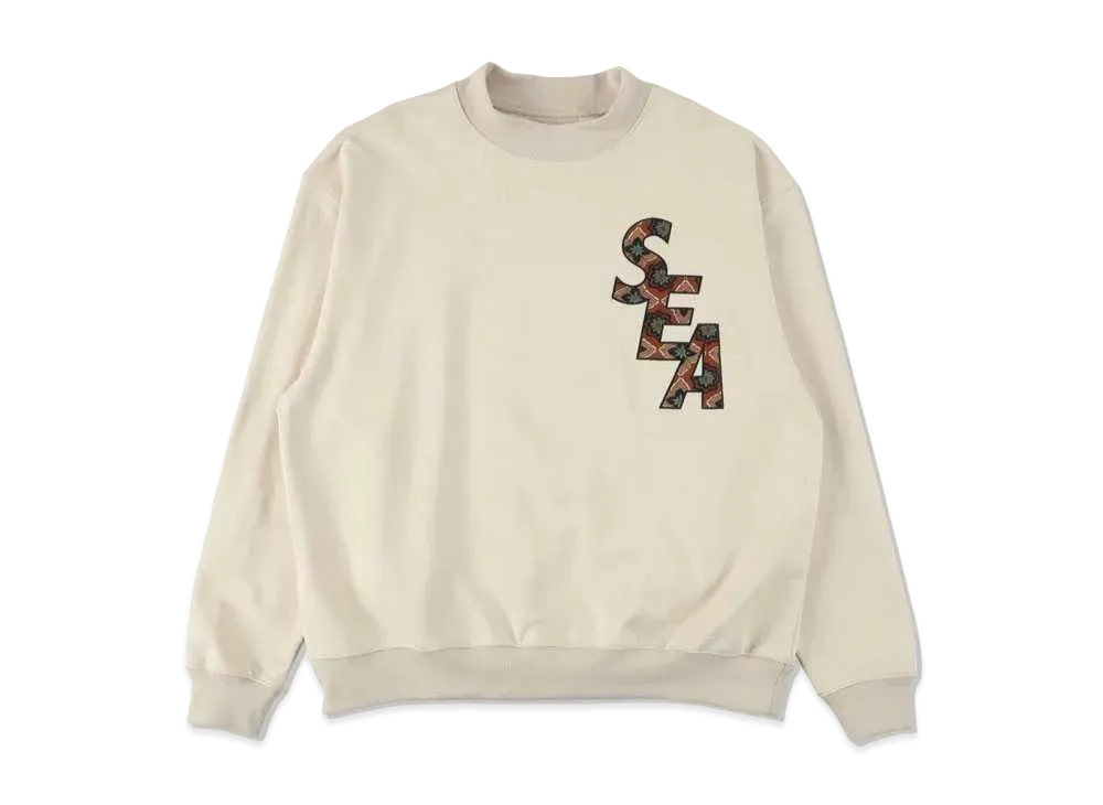 WIND AND SEA S_E_A (PATTERN) CREW NECK "Ivory"
