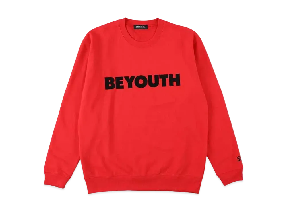 WIND AND SEA BE YOUTH CREW NECK "Red"