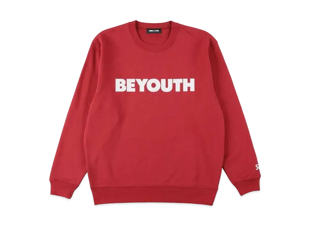WIND AND SEA BE YOUTH CREW NECK "Burgandy"