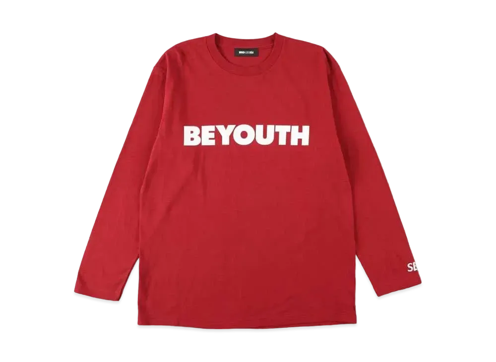 WIND AND SEA BE YOUTH L/S TEE "Burgandy"