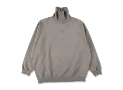WIND AND SEA SEA (PIGMENT-DYE) TURTLE NECK SWEAT SHIRT "Charcoal"