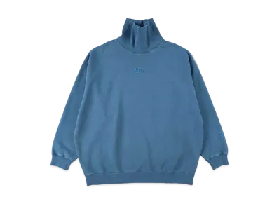 WIND AND SEA SEA (PIGMENT-DYE) TURTLE NECK SWEAT SHIRT "D.Blue"