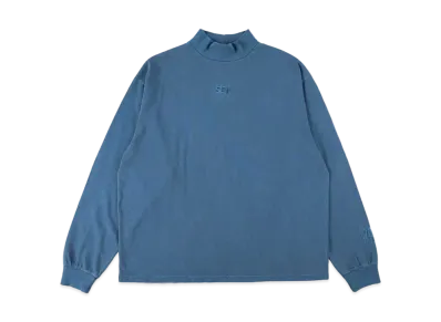 WIND AND SEA SEA (PIGMENT-DYE) L/S MOCKNECK T-SHIRT "D.Blue"