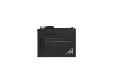 PRADA Saffiano Leather Card Holder "Black"