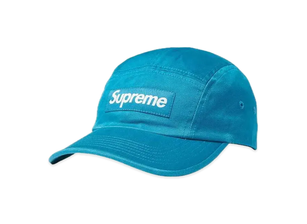 Supreme Washed Chino Twill Camp Cap "Teal"(22SS)