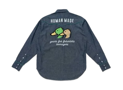 HUMAN MADE WESTERN CHAMBRAY SHIRT "Navy"