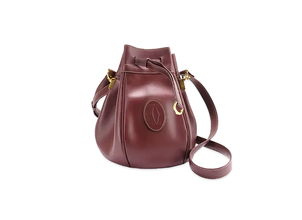 Cartier Mustline Drawstring Shoulder Bag "Bordeaux"