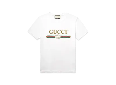 GUCCI Oversize Washed T-shirt With Gucci Logo "White"