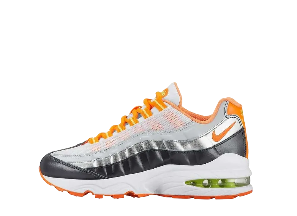 ナイキ GS エアマックス95 "ホワイト/オレンジ/メタリックシルバー" (キッズ)