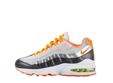 Nike GS Air Max 95 "White/Orange/Metallic Silver"