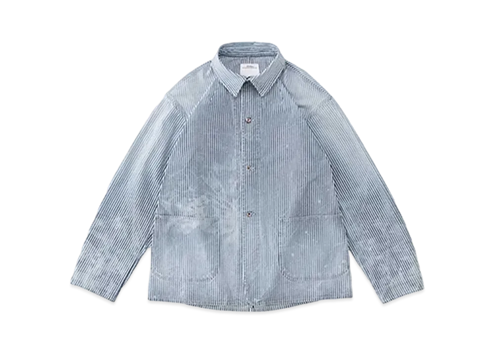 visvim SS COVERALL HICKORY DRY "White"