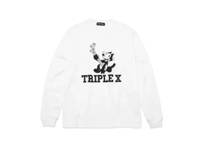 GOD SELECTION XXX LONG SLEEVE T-SHIRT GX-A22-FELT-01 "White"