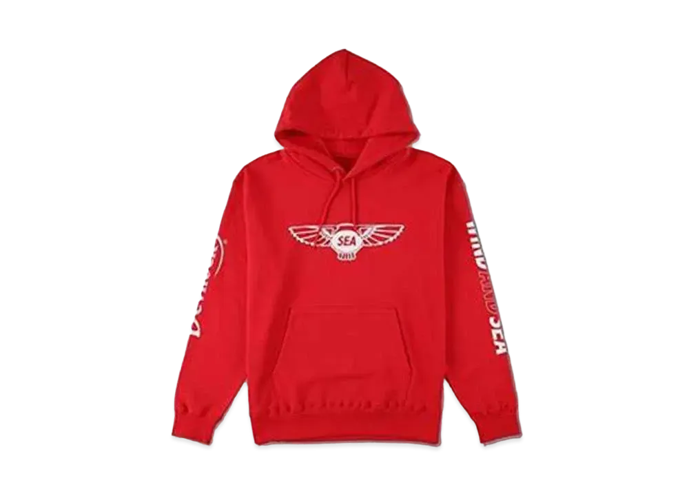 WIND AND SEA WDS x DEVILOCK (WING) HOODIE "Red"