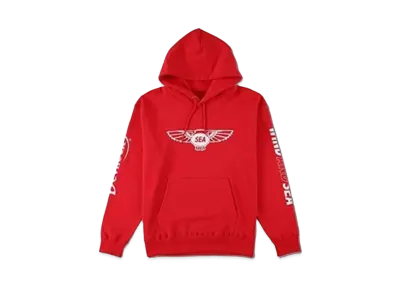 WIND AND SEA WDS x DEVILOCK (WING) HOODIE "Red"