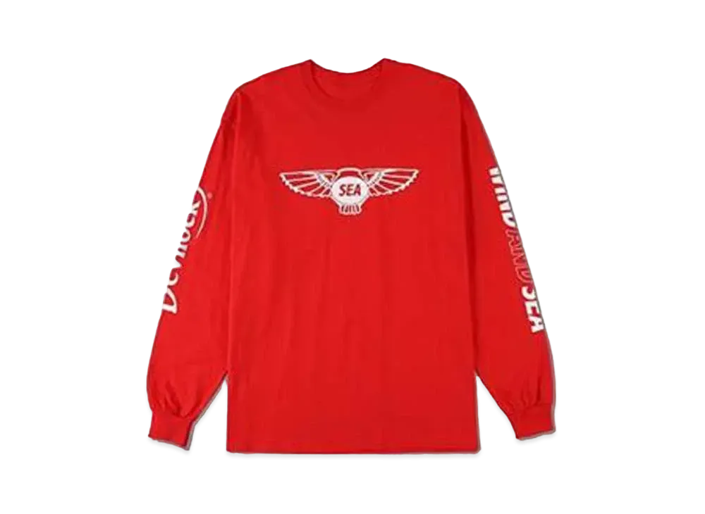 WIND AND SEA WDS x DEVILOCK (WING) L/S T-SHIRT "Red"