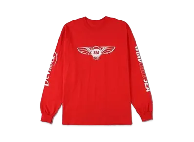 WIND AND SEA WDS x DEVILOCK (WING) L/S T-SHIRT "Red"