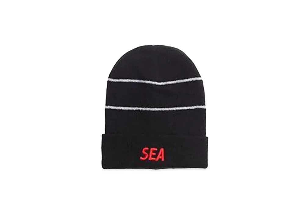 WIND AND SEA WDS (REFLEC) BORDER BEANIE "Black"