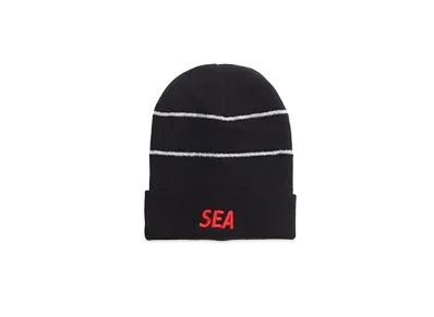 WIND AND SEA WDS (REFLEC) BORDER BEANIE "Black"