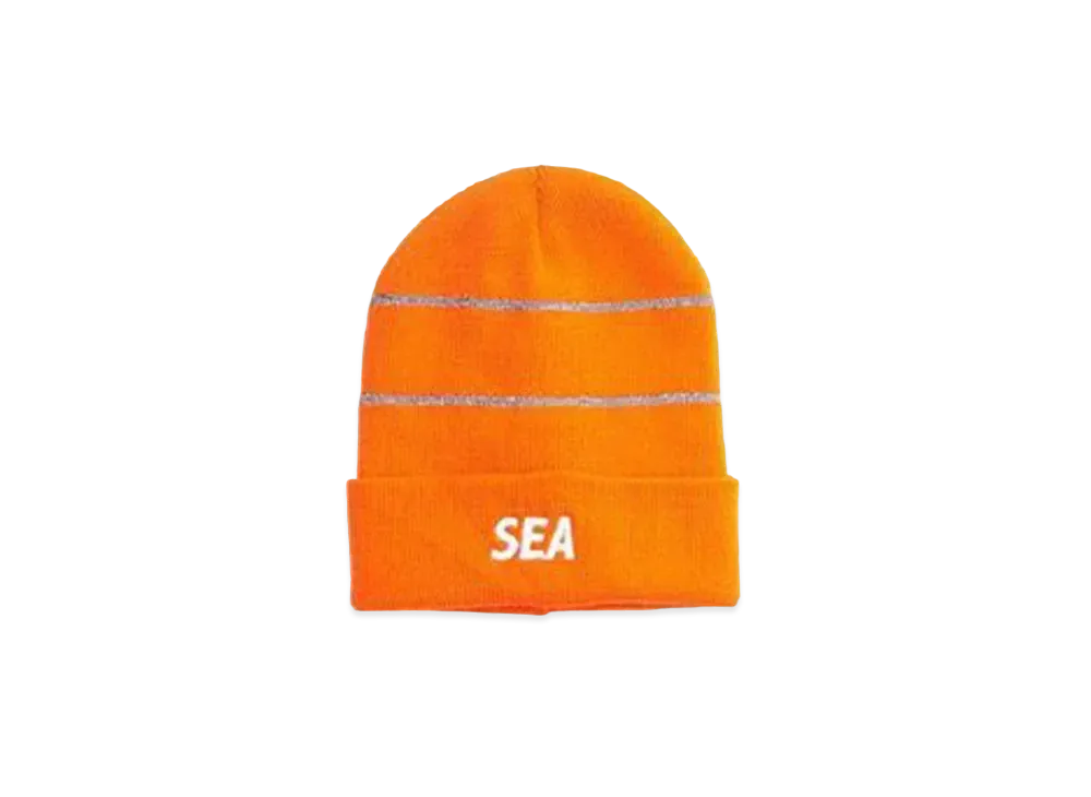 WIND AND SEA WDS (REFLEC) BORDER BEANIE "Fs Orange"