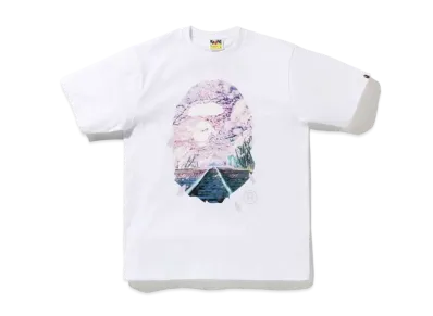 A BATHING APE SAKURA PHOTO APE HEAD TEE "White"