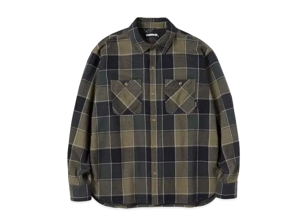 NEIGHBORHOOD NEL CHECK / C-SHIRT . LS "Khaki"