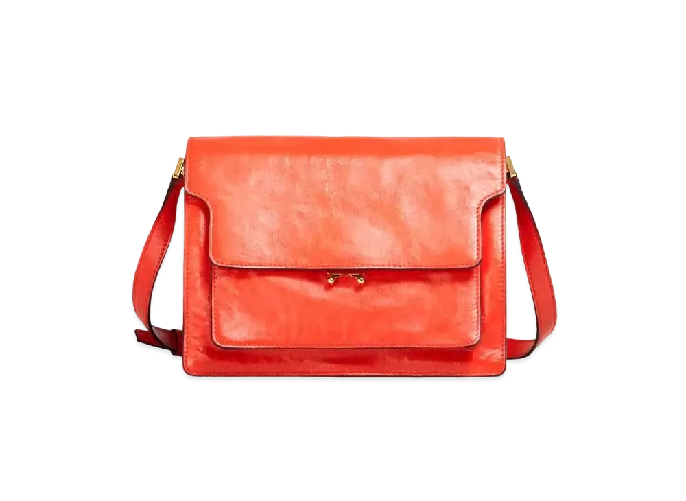 Marni Trunk Soft Bag Large In Calfskin Leather "Tulip"