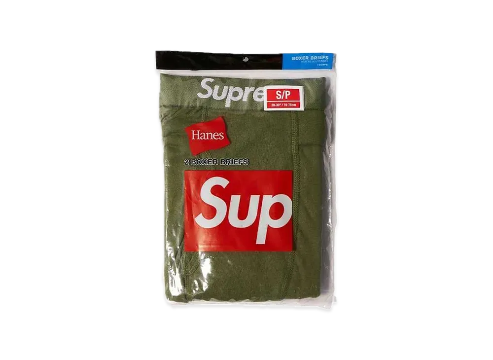 Supreme x Hanes Boxer Briefs (2 Pack) "Olive"