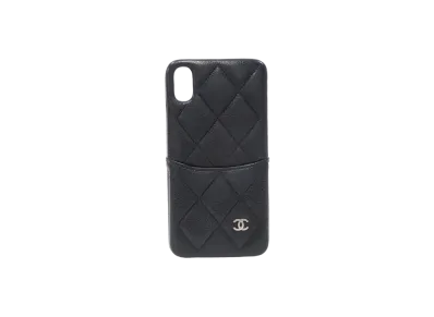 CHANEL Matelasse Caviarskin iPhone XR Case "Black"