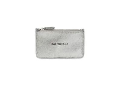 BALENCIAGA Cash Coin Card Holder "Silver"