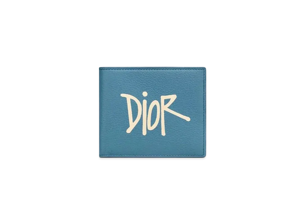 Dior x Shawn Stussy Coin Wallet ”Blue”