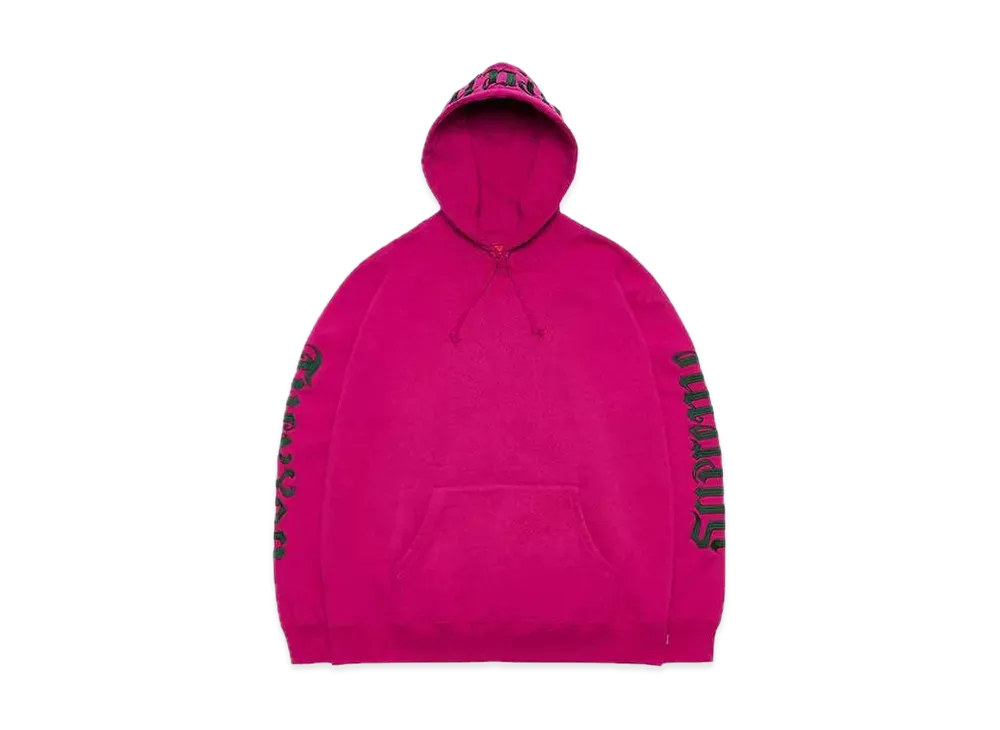 Supreme Ambigram Hooded Sweatshirt "Raspberry"