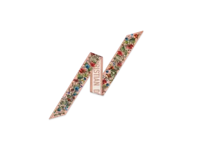Dior D-MILLEFIORI Mitza Scarf Silk Twill "Pink"