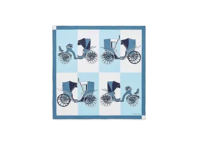 Hermes Handkerchief Elaborate Carriage "Blue Claire"