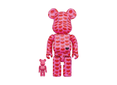 Bearbrick Pink Heart 100% & 400%