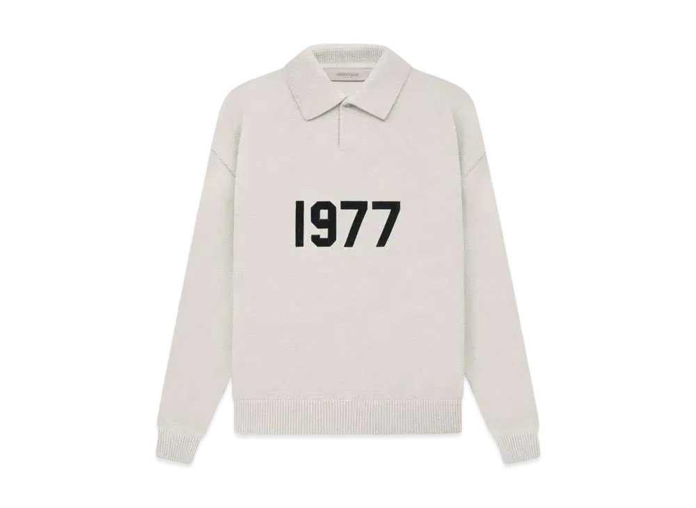 FEAR OF GOD ESSENTIALS 1977 KNIT L/S POLO "Wheat"