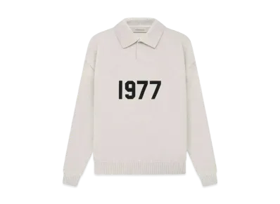 FEAR OF GOD ESSENTIALS 1977 KNIT L/S POLO "Wheat"