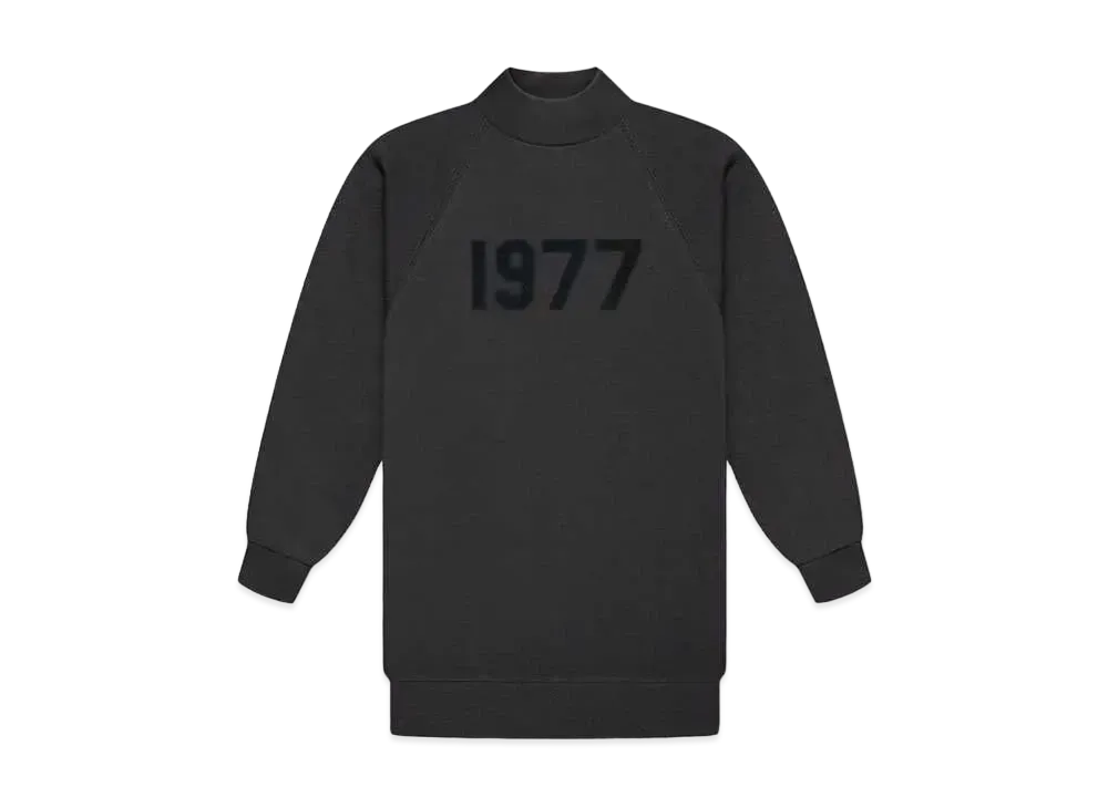 FEAR OF GOD ESSENTIALS WOMEN'S 1977 3/4 SLEEVE MOCKNECK "Iron"