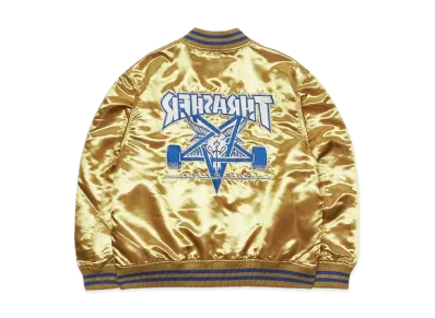 Supreme / Thrasher® Satin Varsity Jacket "Gold"