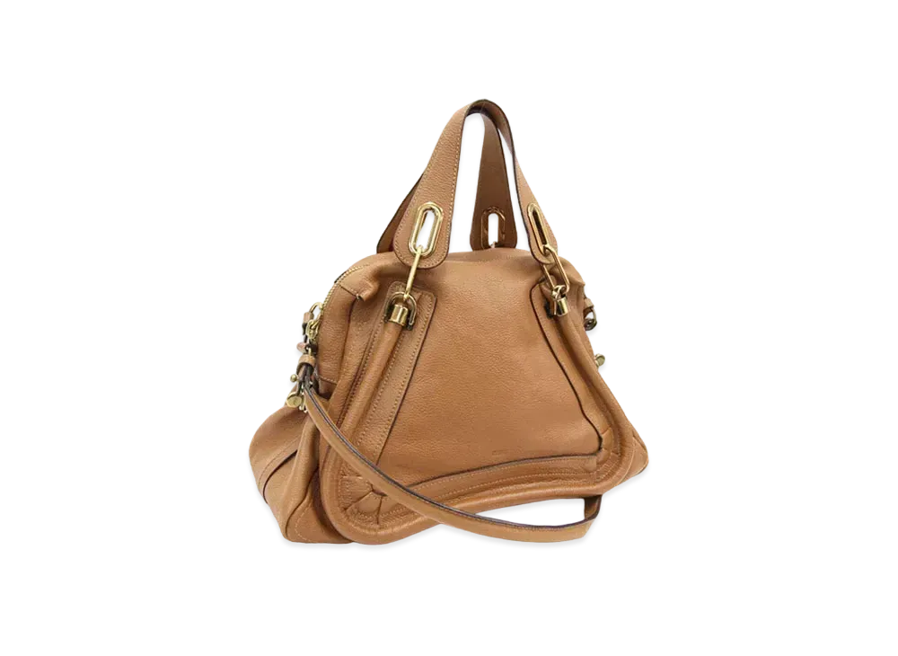 Chloe Paraty Leather 2WAY Bag "Brown"